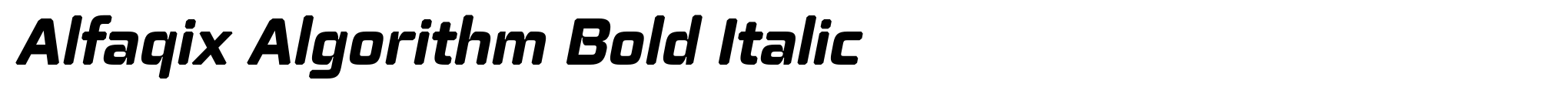 Alfaqix Algorithm Bold Italic image